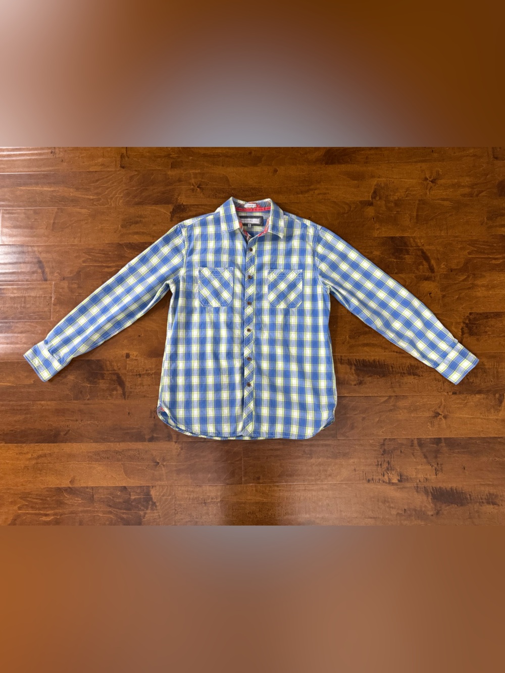 PD&C Plaid Casual Button-Down Long Sleeve Men’s Medium Shirt